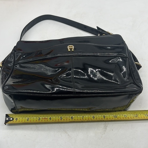 Etienne Angier Shiny Black Shoulder Bag MCB4197J - Picture 7 of 10